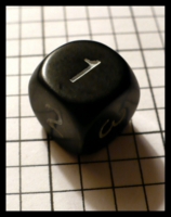 Dice : Dice - 6D - Koplow Dice Black with White Numerals - Ebay Aug 2010